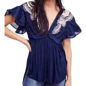NWT Free People Embroidered Boho Tunic